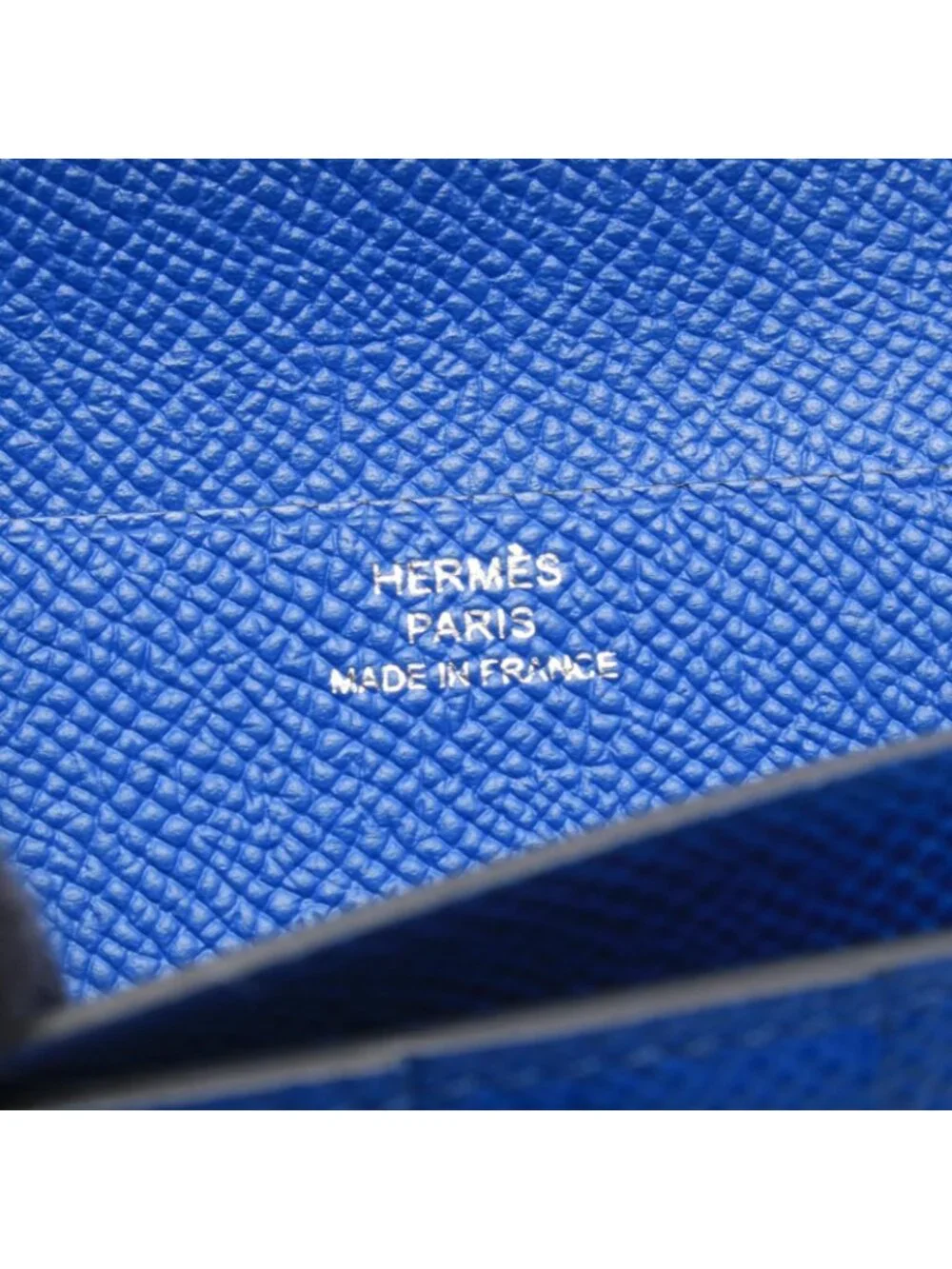 Hermes Bifold Wallet Bearn Soufflet Verso Blue Saphir France